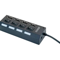 Online Schwaiger USB 2.0 HUB 4fach schwarz