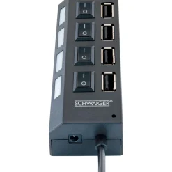 Online Schwaiger USB 2.0 HUB 4fach schwarz