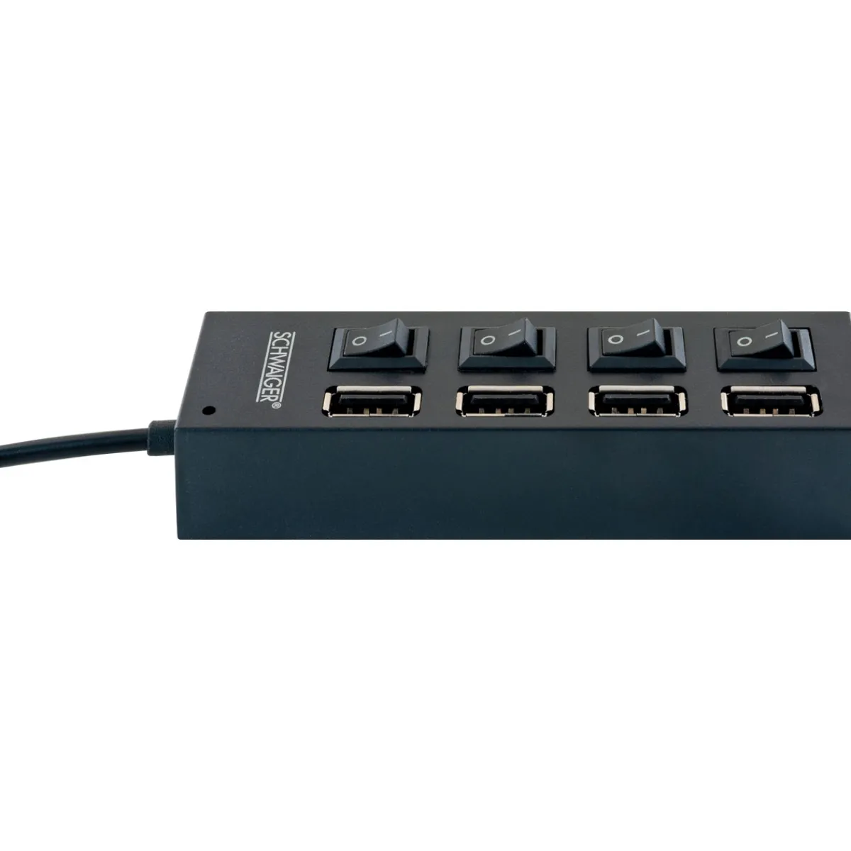 Online Schwaiger USB 2.0 HUB 4fach schwarz