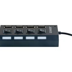 Online Schwaiger USB 2.0 HUB 4fach schwarz