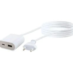 Sale Schwaiger USB Ladeadapterverlaengerung 2,5m1xUSB-A 1xUSB-C weiss/grau
