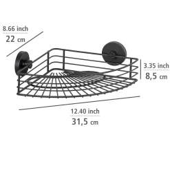 Online Wenko Vacuum-Loc Eckablage Bari schwarz