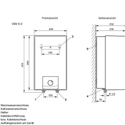 Sale Vaillant Uebertischspeicher 5 LiterVEN5/7O