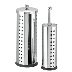 Hot Valblue Ersatzrollenhalter und WC-Bürstengarnitur silber