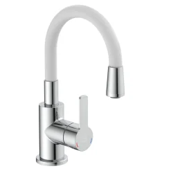 Sale Valblue Samo Waschtischarmatur, Farbe: Chrom/Weiß