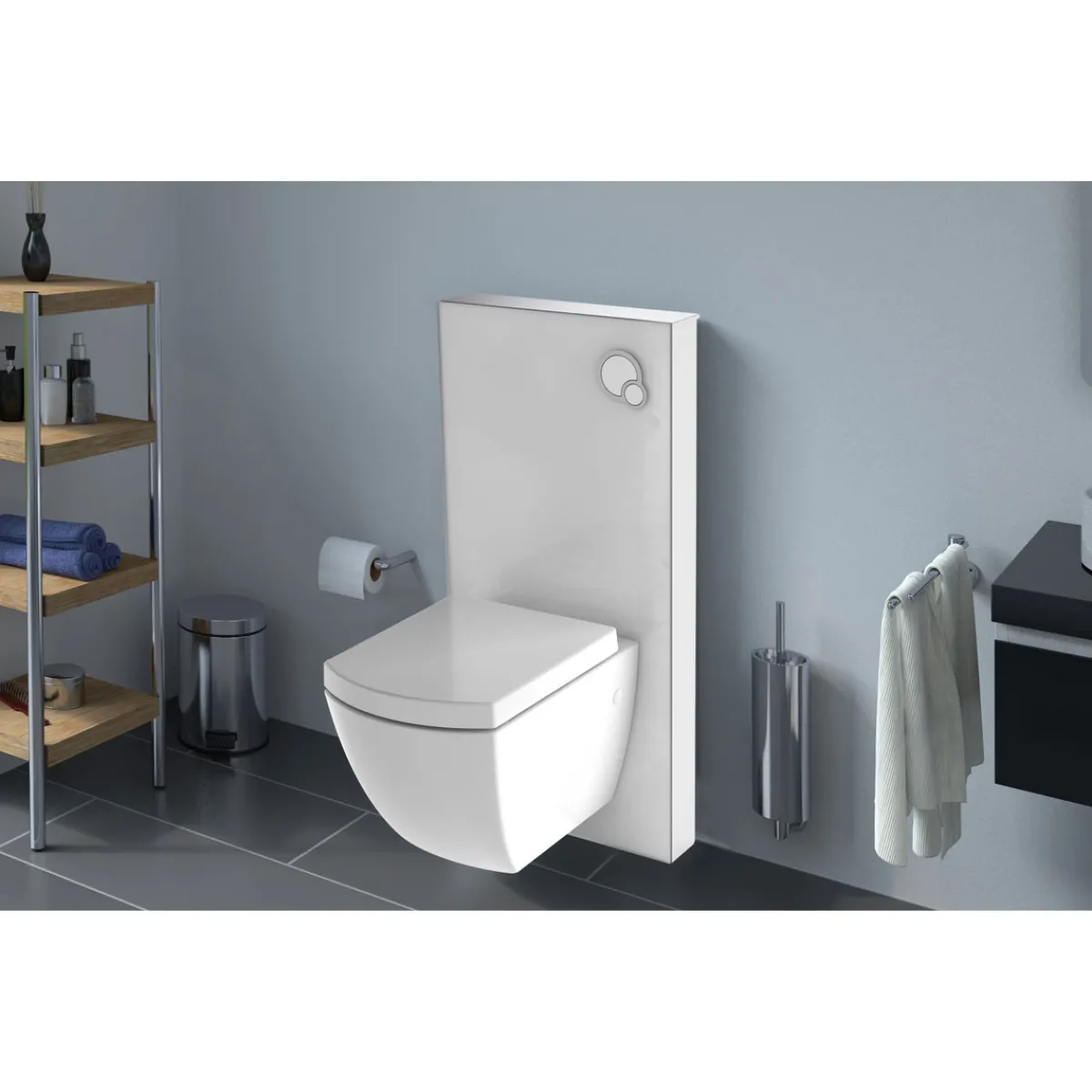 Hot Valblue Spülrandloses Wand WC-Set 3- teilig eckig