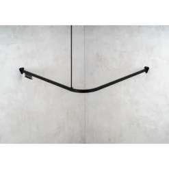 Clearance Valblue Universal-Vorhangschiene Bruck, ca. 90x90x90 cm, Farbe: Schwarz matt