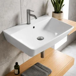 Best Valblue Waschtisch Roman, Breite 60cm, 1 Hahnloch, mit antibakterielle Beschichtung