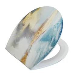 New Valblue WC-Sitz Art Curving Print Durop.; Absenkautomatik, abehmbar per Knopfdruck