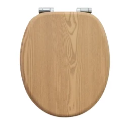 Valblue WC-Sitz Oak NB MDF-Holzkern, Absenkautomatik, Metallscharniere verchromt