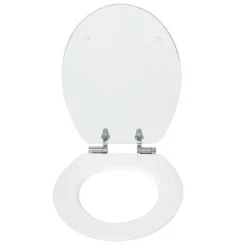 New Valblue WC-Sitz Wood MDF-Holzkern Absenkautomatik Metallscharniere verchromt