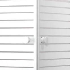 Sale Variabler Eckeinstieg, Farbe: Weiss, m. Streifen, 75-90x75-90cm