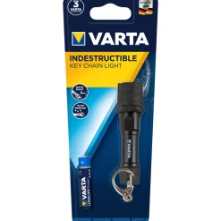 New Varta LED-Taschenlampe Key Chain 16701 mit Batterien schwarz