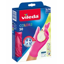 Online Vileda Nitril Handschuhe Colors S/M Pink/Grün 50 Stück