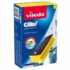 Best Vileda Reinigungsschwamm Glitzi Jumbo Kräftig 3er Pack