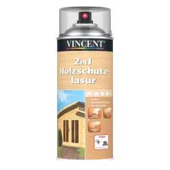 Discount Vincent 2in1 Holzschutzlack Spray teak 500 ml