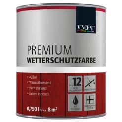 Outlet Vincent Premium Wetterschutzfarbe Anthrazit L
