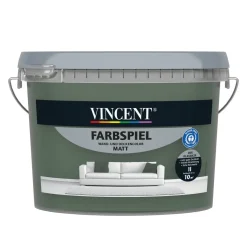 Sale Vincent Wandfarbe Farbspiel Dschungelgrün matt 1 L
