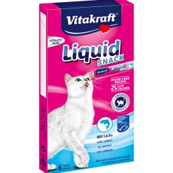 Sale Vitakraft Katzensnack Liquid SNACK Lachs und Omega 3 6 x 15 g