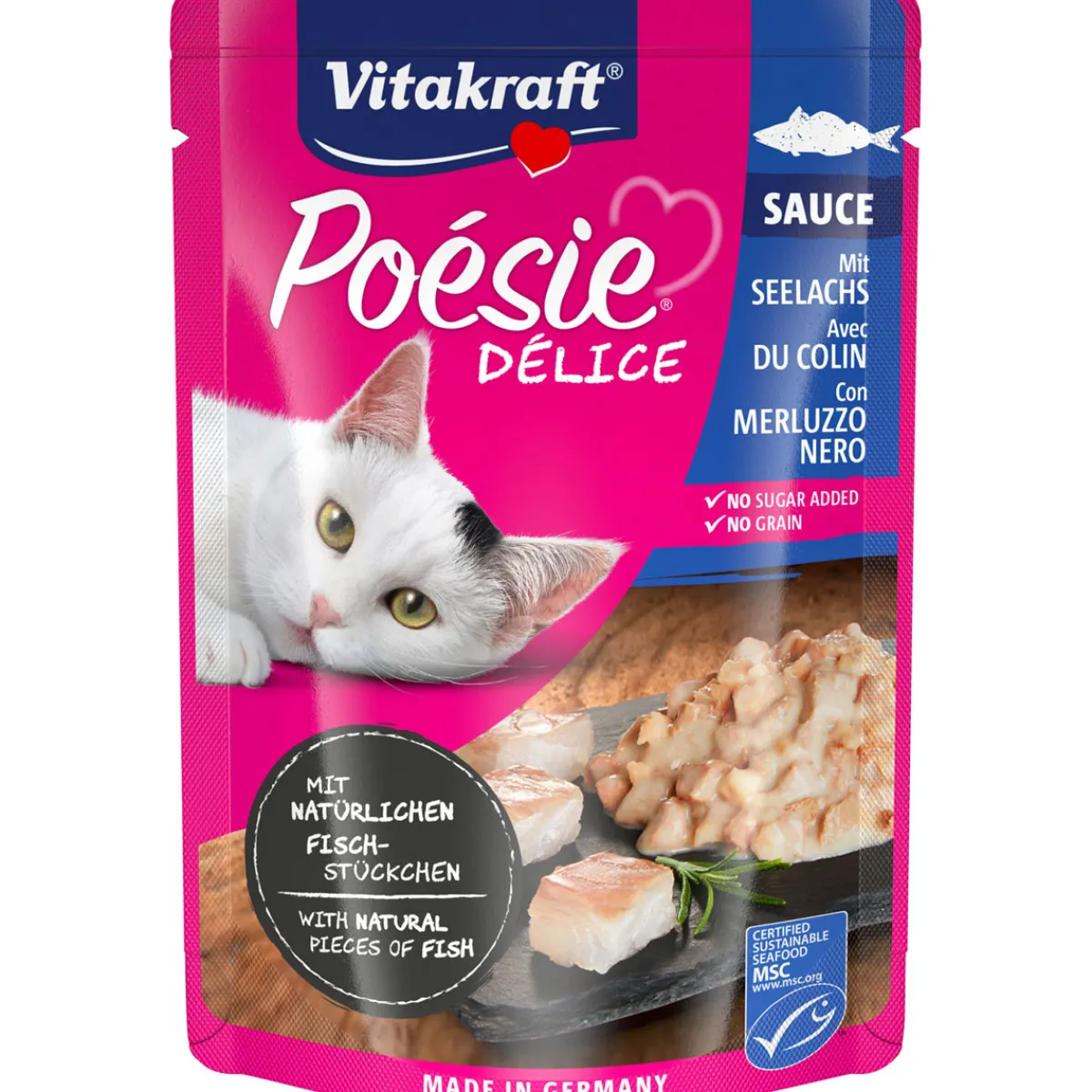 Vitakraft Poesie Delice Sauce Pouch Seelachs 85 g