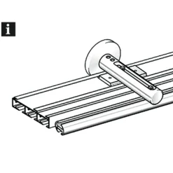 Discount Gardinia Wandtr. F. Kombi. Schiene+Innenl. aluminium