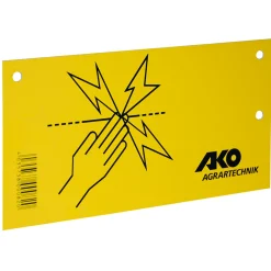 Hot Warnschild für Elektrozaun 10 x 20 cm gelb
