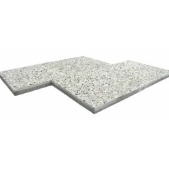 Best Diephaus Waschbetonplatte weisse Koernung 40/40/4cm