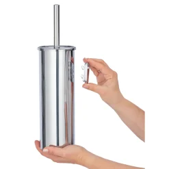 Outlet Wenko WC-Garnitur Basic Edelstahl geschl.Form