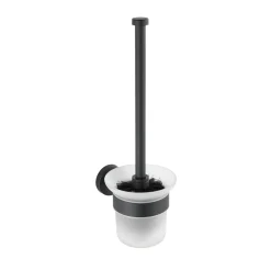 Online Wenko WC-Garnitur, Bosio Black, Edelstahlmatt