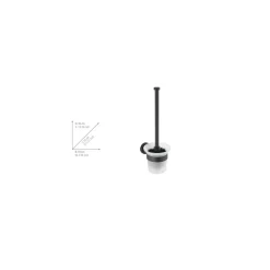 Online Wenko WC-Garnitur, Bosio Black, Edelstahlmatt