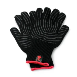 Outlet Weber Grillhandschuh Größe S/M Set aus Kevlar schwarz lang mit Silikonnoppen