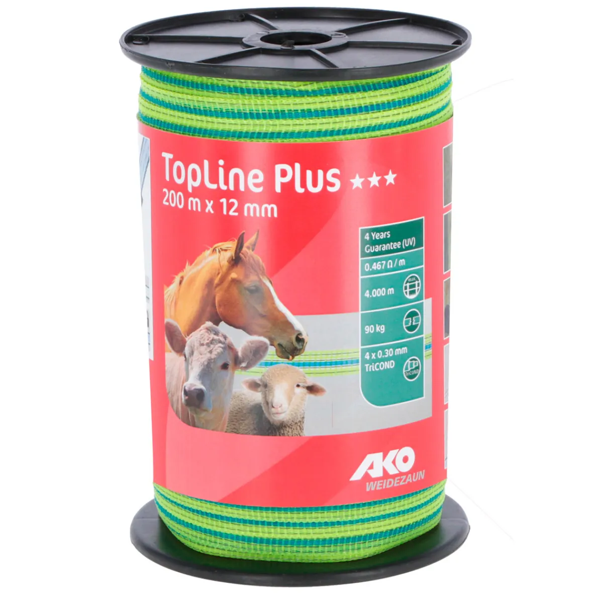 Clearance Weidezaunband TopLine Plus 200 m cm neongelb-blau
