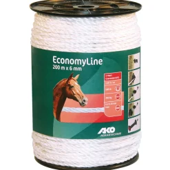 Best Weidezaunseil EconomyLine 200 m Durchmesser 6 mm weiß