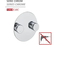 Discount Wenko Adapter Duo Chrom Befestigen ohne bohren Turbo-Loc