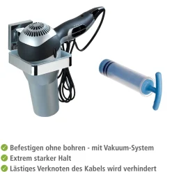 Online Wenko Haartrocknerhalter Quadro Befestigen ohne bohren Vacuum-Loc