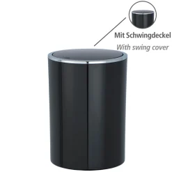 Outlet Wenko Schwingdeckeleimer Inca schwarz 5 L
