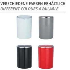 Outlet Wenko Schwingdeckeleimer Inca schwarz 5 L