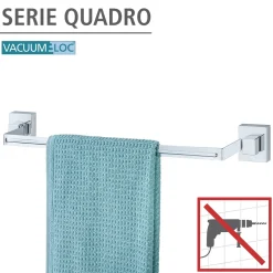 Clearance Wenko Vacuum-Loc Badetuchstange Uno Quadro
