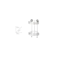 Clearance Wenko Vacuum-Loc Eckregal 2 Etagen