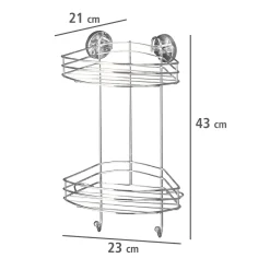 Clearance Wenko Vacuum-Loc Eckregal 2 Etagen