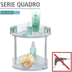 Online Wenko Vacuum-Loc Eckregal Quadro 2 Etagen