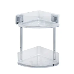 Online Wenko Vacuum-Loc Eckregal Quadro 2 Etagen
