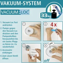 Best Wenko Vacuum-Loc Wandregal Bari 2 Etagen