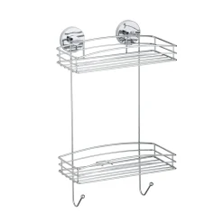 Clearance Wenko Vacuum-Loc Wandregal 2 Etagen