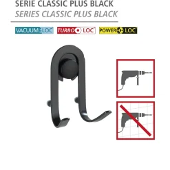 Sale Wenko Wandhaken Classic Plus schwarz 2er Set