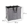 Best Wenko Wäschesammler Trio grau meliert 130 l