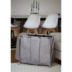 Best Wenko Wäschesammler Trio grau meliert 130 l
