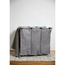 Best Wenko Wäschesammler Trio grau meliert 130 l