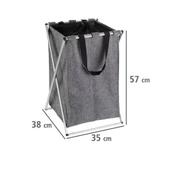 Discount Wenko Wäschesammler Uno grau meliert 52 l