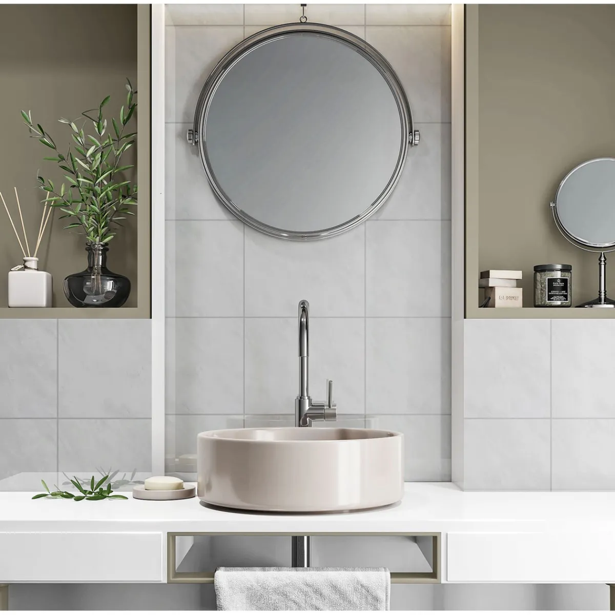 Outlet WF Uranus grau glaenzend 20x25x0,68 cmmarmoriert